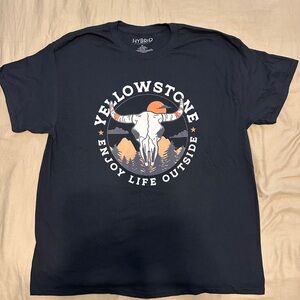 Yellowstone Graphic T-Shirt by Hybrid Apparel (XL) Black tee